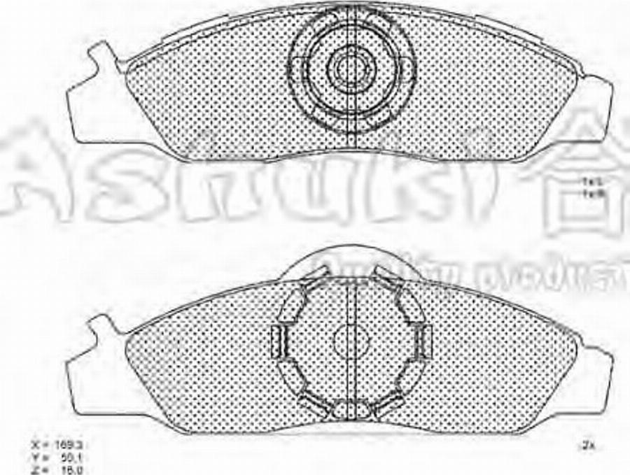 Ashuki 1080-0040 - Kit de plaquettes de frein, frein à disque cwaw.fr