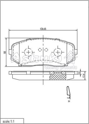 Ashuki 1080-0703 - Kit de plaquettes de frein, frein à disque cwaw.fr