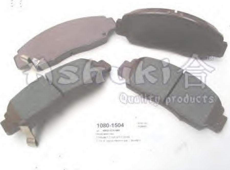 Ashuki 1080-1504 - Kit de plaquettes de frein, frein à disque cwaw.fr