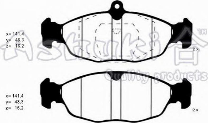 Ashuki 1080-1090 - Kit de plaquettes de frein, frein à disque cwaw.fr