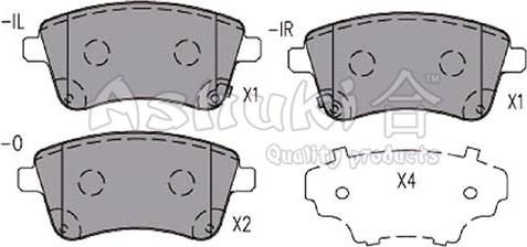 Ashuki 1080-1330 - Kit de plaquettes de frein, frein à disque cwaw.fr