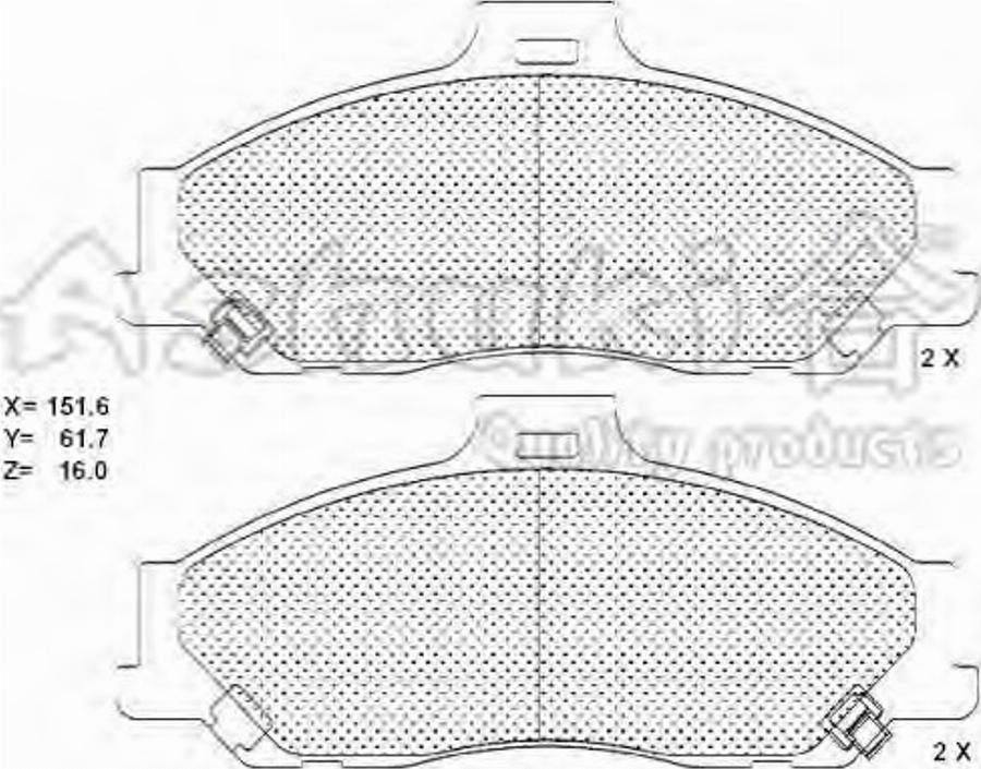 Ashuki 1080-3503 - Kit de plaquettes de frein, frein à disque cwaw.fr