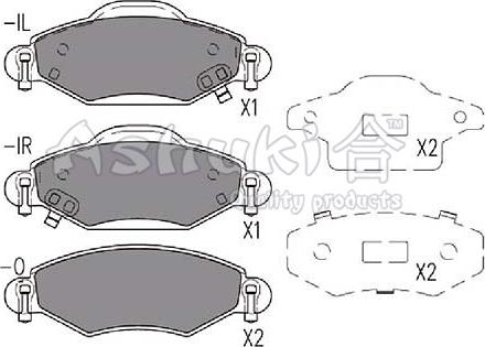 Ashuki 1080-3112 - Kit de plaquettes de frein, frein à disque cwaw.fr