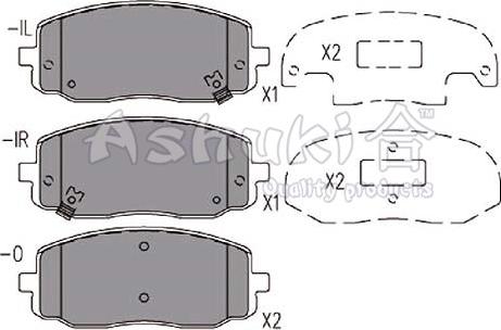 Ashuki 1080-3230 - Kit de plaquettes de frein, frein à disque cwaw.fr