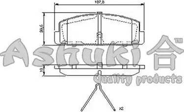 Ashuki 1083-9103 - Kit de plaquettes de frein, frein à disque cwaw.fr