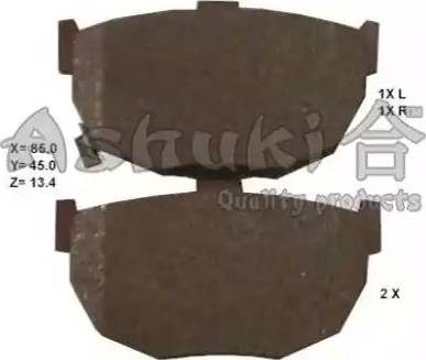 Ashuki 1083-5050 - Kit de plaquettes de frein, frein à disque cwaw.fr