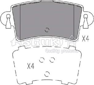 Ashuki 1083-6401 - Kit de plaquettes de frein, frein à disque cwaw.fr