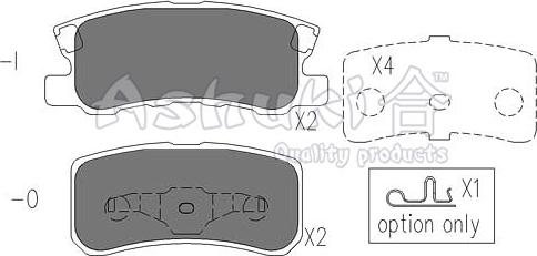 Ashuki 1083-0105 - Kit de plaquettes de frein, frein à disque cwaw.fr