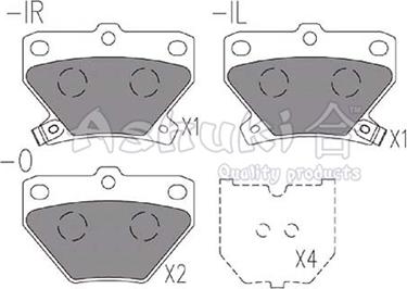 Ashuki 1083-8102 - Kit de plaquettes de frein, frein à disque cwaw.fr