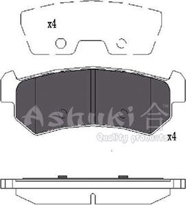 Ashuki 1083-3090 - Kit de plaquettes de frein, frein à disque cwaw.fr