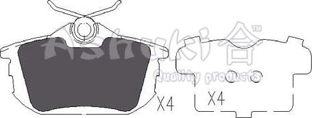 Ashuki 1083-2105 - Kit de plaquettes de frein, frein à disque cwaw.fr