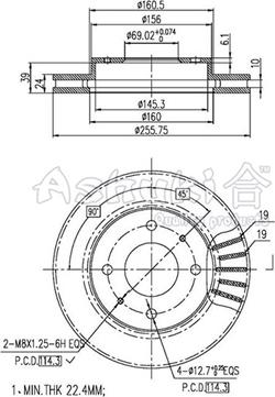 Ashuki C650-01 - Disque de frein cwaw.fr