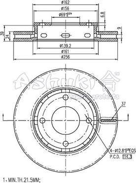 Ashuki C650-15 - Disque de frein cwaw.fr