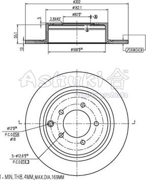 Ashuki C652-42 - Disque de frein cwaw.fr