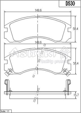 Ashuki C003-05 - Kit de plaquettes de frein, frein à disque cwaw.fr