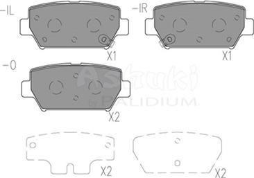 Ashuki C003-16 - Kit de plaquettes de frein, frein à disque cwaw.fr