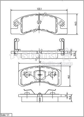 Ashuki D091-07 - Kit de plaquettes de frein, frein à disque cwaw.fr