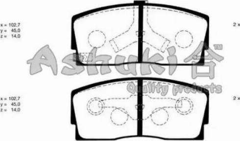 Ashuki D092-03 - Kit de plaquettes de frein, frein à disque cwaw.fr