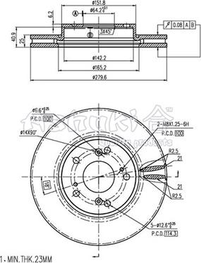 Ashuki H039-50 - Disque de frein cwaw.fr