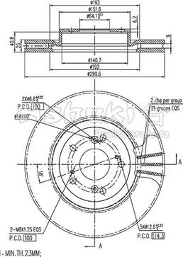 Ashuki H039-58 - Disque de frein cwaw.fr