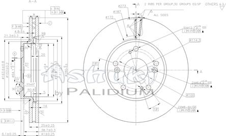 Ashuki H039-65 - Disque de frein cwaw.fr