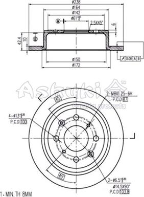 Ashuki H039-01 - Disque de frein cwaw.fr