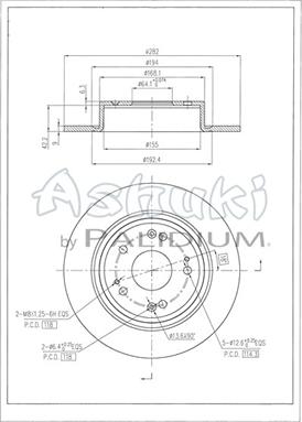 Ashuki H039-83 - Disque de frein cwaw.fr