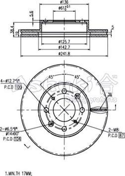 Ashuki H035-07 - Disque de frein cwaw.fr