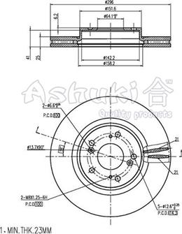 Ashuki H038-19 - Disque de frein cwaw.fr