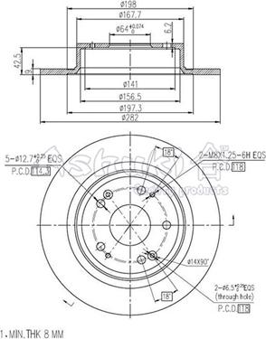 Ashuki H038-21 - Disque de frein cwaw.fr