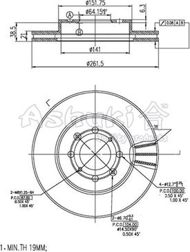 Ashuki H037-55 - Disque de frein cwaw.fr