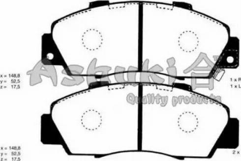 Ashuki H025-42 - Kit de plaquettes de frein, frein à disque cwaw.fr