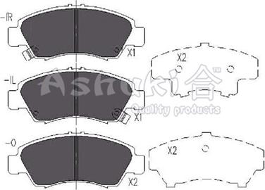 Ashuki H025-50 - Kit de plaquettes de frein, frein à disque cwaw.fr