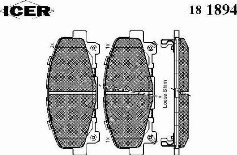 Ashuki H025-69 - Kit de plaquettes de frein, frein à disque cwaw.fr