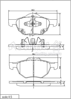 Ashuki H025-60 - Kit de plaquettes de frein, frein à disque cwaw.fr