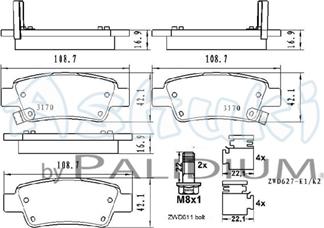 Ashuki H026-45 - Kit de plaquettes de frein, frein à disque cwaw.fr