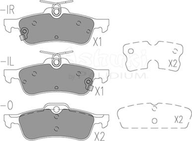 Ashuki H026-41 - Kit de plaquettes de frein, frein à disque cwaw.fr