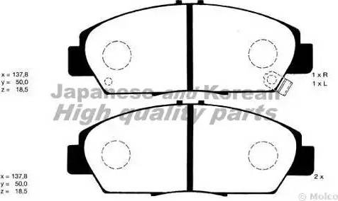 Ashuki H026-12 - Kit de plaquettes de frein, frein à disque cwaw.fr