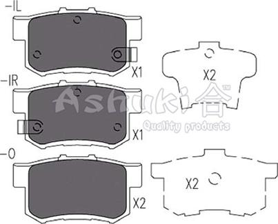 Ashuki H026-20 - Kit de plaquettes de frein, frein à disque cwaw.fr