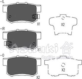 Ashuki H026-22 - Kit de plaquettes de frein, frein à disque cwaw.fr