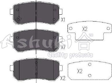 Ashuki I044-05 - Kit de plaquettes de frein, frein à disque cwaw.fr