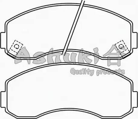 Ashuki I044-15 - Kit de plaquettes de frein, frein à disque cwaw.fr