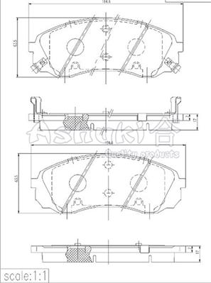 Ashuki I044-10 - Kit de plaquettes de frein, frein à disque cwaw.fr