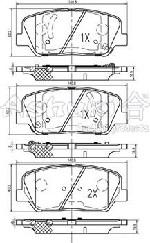 Ashuki I043-15 - Kit de plaquettes de frein, frein à disque cwaw.fr