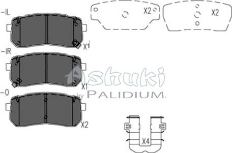 Ashuki I043-25 - Kit de plaquettes de frein, frein à disque cwaw.fr