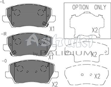 Ashuki I043-27 - Kit de plaquettes de frein, frein à disque cwaw.fr