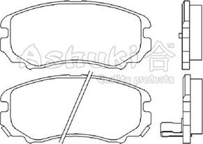 Ashuki I042-50 - Kit de plaquettes de frein, frein à disque cwaw.fr