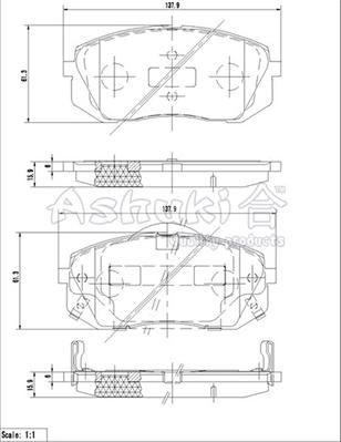 Ashuki I042-65 - Kit de plaquettes de frein, frein à disque cwaw.fr