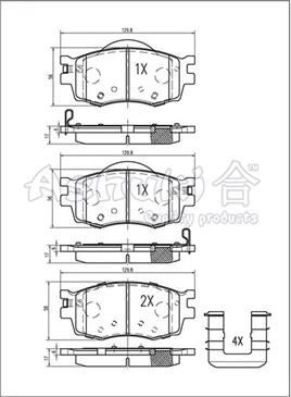 Ashuki I042-60 - Kit de plaquettes de frein, frein à disque cwaw.fr