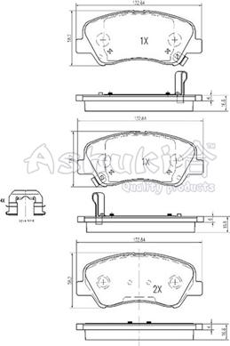 Ashuki I042-80 - Kit de plaquettes de frein, frein à disque cwaw.fr